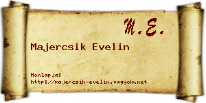 Majercsik Evelin névjegykártya