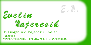 evelin majercsik business card